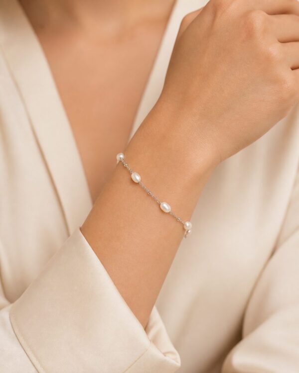 Silver Bracelet Freshwater Pearl Bracelet